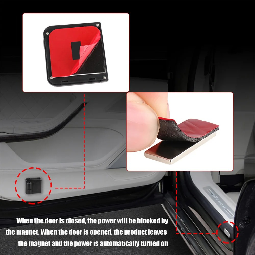 Easy-Install Car Door LED Projector (2 pcs)